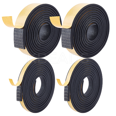 4 Rolls 2 Styles EPDM Rubber Self-adhesive Foam Seal FIND-GA0001-97-1