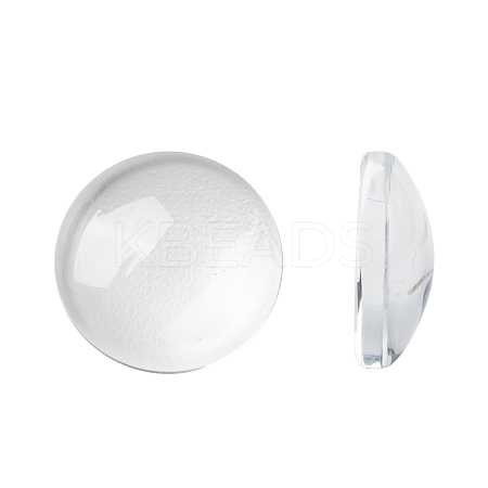 Transparent Glass Cabochons X-GGLA-R026-14mm-1