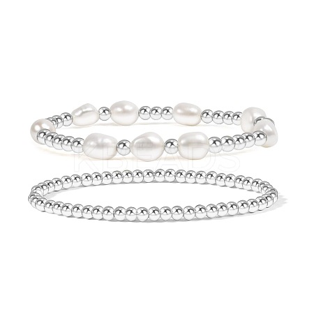 Temperament Magnet Gold Elastic Bracelet Baroque Imitation Pearl Multi layered Layered Bracelet Small and Popular Bracelet XU8635-6-1