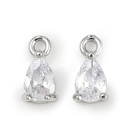 Brass Micro Pave Cubic Zirconia Pendants KK-K374-07P-03-1