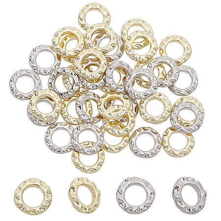 40Pcs 2 Colors Rack Plating Alloy Linking Rings FIND-GL0001-64-1