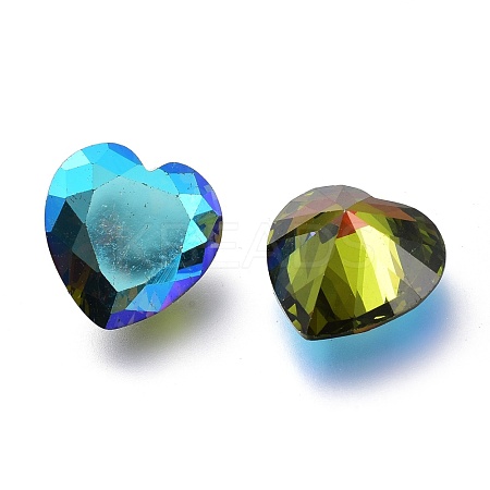 Cubic Zirconia Pointed Back Cabochons ZIRC-H108-07D-214SI-1