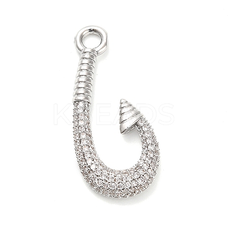 Brass Micro Pave Cubic Zirconia Pendants KK-L229-064P-1
