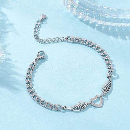 201 Stainless Steel Link Bracelets BJEW-JB12936-1