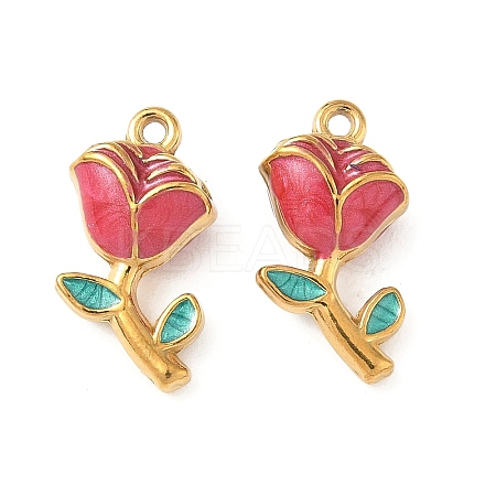 304 Stainless Steel Enamel Pendants STAS-I346-17G-02A-1