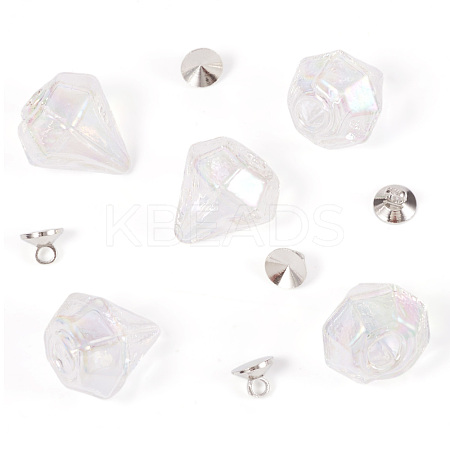 DIY Diamond Glass Bottles Pendants Making Kits DIY-TA0012-40B-1