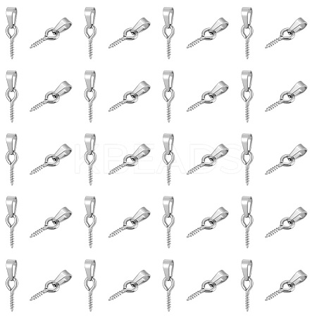 50Pcs 304 Stainless Steel Screw Eye Peg Bails STAS-UN0052-87B-1