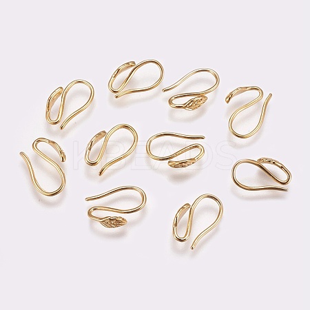 Brass Earring Hooks X-KK-R037-218G-1