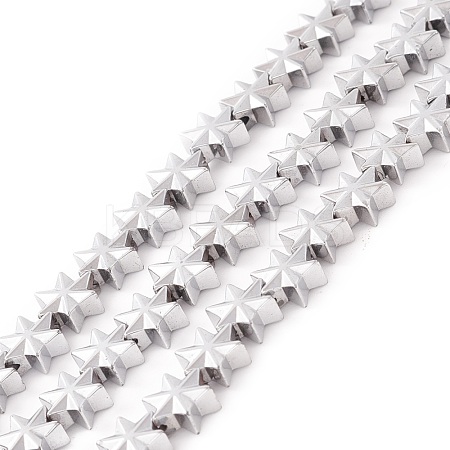 Electroplate Synthetic Non-magnetic Hematite Beads G-I317-03E-1
