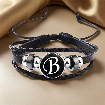 Adjustable Imitation Leather Cord Multilayer Bracelets WGB28DF-02-1