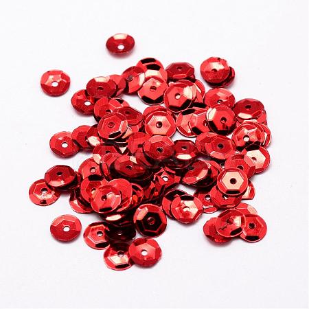 Plastic Paillette Beads PVC-A001-6mm-07-1