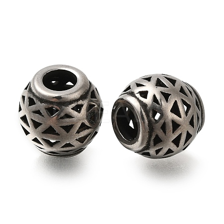 304 Stainless Steel European Beads STAS-D191-05Q-AS-1