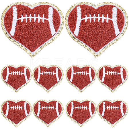 Rugby Theme Towel Embroidery Style Cloth Iron on/Sew on Patches DIY-WH20032-21B-1