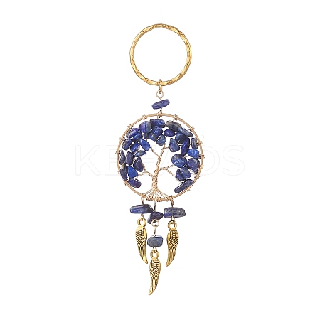 Woven Net/Web with Wing Pendant Keychain KEYC-JKC00481-05-1