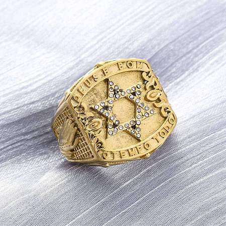 Star of David 304 Stainless Steel Rhinestone Finger Rings for Women RJEW-B121-02C-G-1