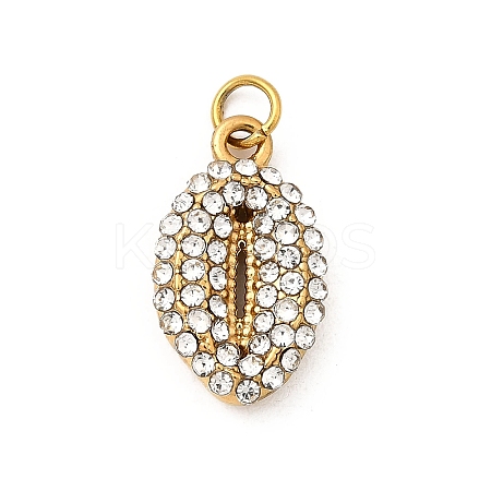 304 Stainless Steel Rhinestone Pendants STAS-B097-06G-06-1