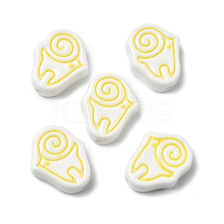 Handmade Porcelain Beads PORC-Z004-01G-1