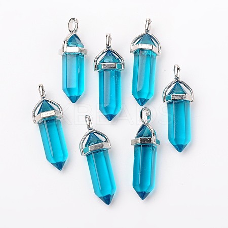 Bullet Glass Pointed Pendants G-F295-02D-1