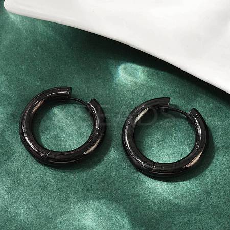 202 Stainless Steel Polishing Hoop Earrings EJEW-M106-02EB-07-1