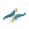 Rack Plating Brass Enamel Charms KK-C008-19G-02-3