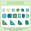 Green Series Glass Mosaic Cabochons GLAA-WH0032-10A-2