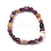 Natural Mookaite Bead Stretch Bracelets BJEW-K213-12-2