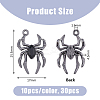 30Pcs 3 Colors Glass Spider Pendant FIND-DC0004-13-2