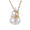 304 Stainless Steel and Acrylic Imitation Shell Pendant Necklaces NJEW-JN04706-1