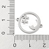 Non-Tarnish 304 Stainless Steel Hollow Connector Charms STAS-P332-09P-3