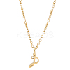 1pc 304 Stainless Steel Letter Pendant Necklaces NJEW-LP0001-39P-G-1
