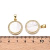 Brass Micro Pave Clear Cubic Zirconia Pendants KK-N254-191G-3