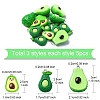 15Pcs 3 Styles Opaque Resin Fruit Pendants RESI-YW0001-72-2