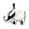 Natural Howlite Pendants G-G112-01P-17-1