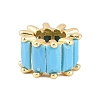 Brass Micro Pave Cubic Zirconia European Beads KK-C170-33G-1