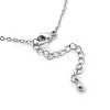 Brass Clear Cubic Zirconia Flower Pendant Necklaces LS-NJEW-C077-01P-3
