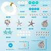 DIY Ocean Theme Synthetic Howlite Stretch Bracelet Making Kit DIY-SC0025-02-2