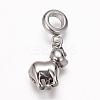 304 Stainless Steel European Dangle Charms OPDL-G006-53AS-C-2
