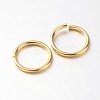 Eco-Friendly PVD Vacuum Plating & Long-Lasting Plated Brass Open Jump Rings KK-E663-10mm-G-2