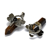 Natural Tiger Eye Faceted Pointed Bullet Big Pendants G-Q165-01AS-02-2