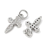 Brass Micro Pave Cubic Zirconia Charms KK-U056-26P-2