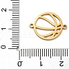 304 Stainless Steel Hollow Sport Ball Connector Charms LS-STAS-M076-11G-3
