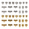 100Pcs 20 Style Tibetan Style Alloy Tube Bails TIBEB-TA0001-27-3