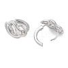 Brass Nuggets Hoop Earrings for Women EJEW-F347-01P-04-2