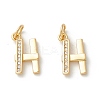 Rack Plating Eco-friendly Brass Micro Pave Clear Cubic Zirconia Charms KK-D072-01G-H-NR-1