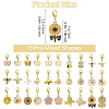 15Pcs Alloy Enamel Pendant Decoration HJEW-YW00064-3