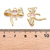 Brass Pave Clear Cubic Zirconia Pendants KK-T073-01G-3