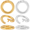 6Pcs 2 Colors 925 Sterling Silver Locking Jump Ring STER-BBC0008-70B-G-1