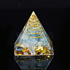 Orgonite Pyramid Resin Display Decorations G-PW0005-05F-1