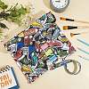 Shoes Printed Canvas Painting Brush Pen Storage Bag AJEW-WH0162-22-5