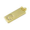 Brass Micro Pave Clear Cubic Zirconia Pendants KK-P266-06G-G-2